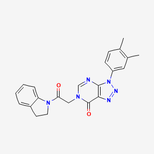 6-[2-(2,3-Dihydroindol-1-yl)-2-oxoethyl]-3-(3,4-dimethylphenyl)triazolo[4,5-d]pyrimidin-7-one