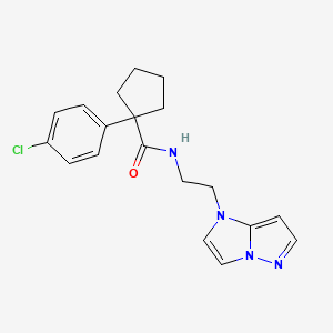 N-(2-(1H-imidazo[1,2-b]pyrazol-1-yl)ethyl)-1-(4-chlorophenyl)cyclopentanecarboxamide
