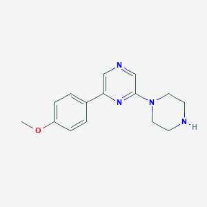 2-(4-Methoxyphenyl)-6-piperazin-1-ylpyrazine