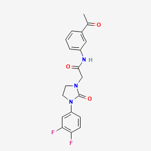 molecular formula C19H17F2N3O3 B2366498 N-(3-acetylphenyl)-2-(3-(3,4-difluorophenyl)-2-oxoimidazolidin-1-yl)acetamide CAS No. 1251699-44-1