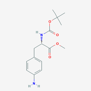 molecular formula C15H22N2O4 B023665 (S)-甲基 3-(4-氨基苯基)-2-((叔丁氧羰基)氨基)丙酸酯 CAS No. 65615-90-9