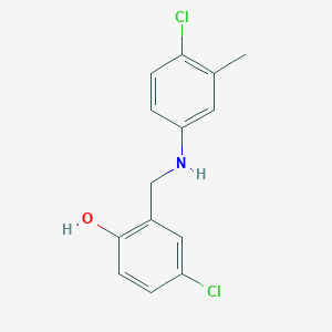 4-Chloro-2-{[(4-chloro-3-methylphenyl)amino]methyl}phenol