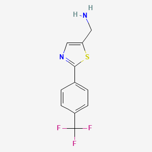 {2-[4-(Trifluoromethyl)phenyl]-1,3-thiazol-5-yl}methanamine