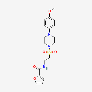 molecular formula C18H23N3O5S B2366505 N-(2-((4-(4-methoxyphenyl)piperazin-1-yl)sulfonyl)ethyl)furan-2-carboxamide CAS No. 897610-87-6