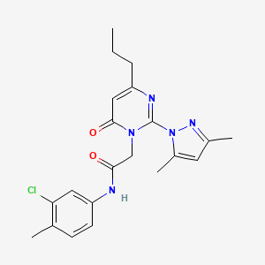 N-(3-chloro-4-methylphenyl)-2-(2-(3,5-dimethyl-1H-pyrazol-1-yl)-6-oxo-4-propylpyrimidin-1(6H)-yl)acetamide