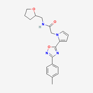 2-{2-[3-(4-methylphenyl)-1,2,4-oxadiazol-5-yl]-1H-pyrrol-1-yl}-N-(tetrahydrofuran-2-ylmethyl)acetamide