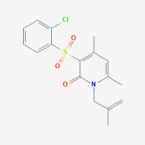 3-[(2-chlorophenyl)sulfonyl]-4,6-dimethyl-1-(2-methyl-2-propenyl)-2(1H)-pyridinone