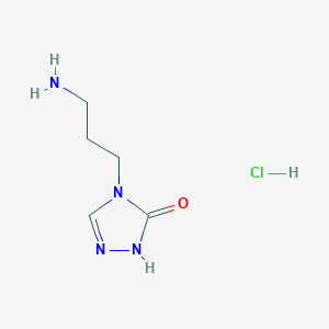 4-(3-aminopropyl)-4,5-dihydro-1H-1,2,4-triazol-5-one hydrochloride
