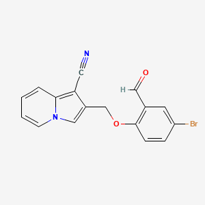 2-[(4-Bromo-2-formylphenoxy)methyl]indolizine-1-carbonitrile