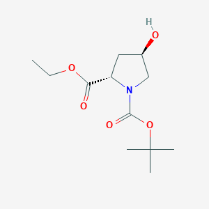 molecular formula C12H21NO5 B2366521 boc-hyp-oet CAS No. 37813-30-2