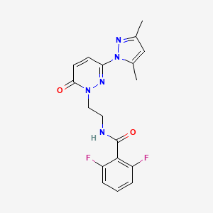 N-(2-(3-(3,5-dimethyl-1H-pyrazol-1-yl)-6-oxopyridazin-1(6H)-yl)ethyl)-2,6-difluorobenzamide