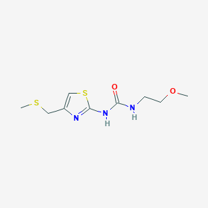 1-(2-Methoxyethyl)-3-(4-((methylthio)methyl)thiazol-2-yl)urea