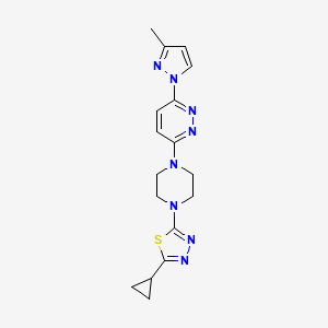 2-Cyclopropyl-5-[4-[6-(3-methylpyrazol-1-yl)pyridazin-3-yl]piperazin-1-yl]-1,3,4-thiadiazole