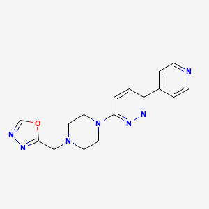2-[[4-(6-Pyridin-4-ylpyridazin-3-yl)piperazin-1-yl]methyl]-1,3,4-oxadiazole