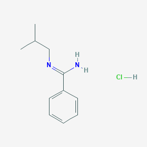 molecular formula C11H17ClN2 B2366539 N-(2-methylpropyl)benzenecarboximidamide hydrochloride CAS No. 1909347-75-6