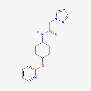 2-(1H-pyrazol-1-yl)-N-((1r,4r)-4-(pyridin-2-yloxy)cyclohexyl)acetamide