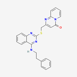 2-(((4-(phenethylamino)quinazolin-2-yl)thio)methyl)-4H-pyrido[1,2-a]pyrimidin-4-one