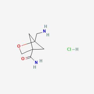 1-(Aminomethyl)-2-oxabicyclo[2.1.1]hexane-4-carboxamide;hydrochloride