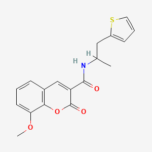 8-methoxy-2-oxo-N-(1-(thiophen-2-yl)propan-2-yl)-2H-chromene-3-carboxamide
