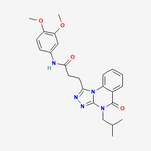 N-(3,4-dimethoxyphenyl)-3-(4-isobutyl-5-oxo-4,5-dihydro[1,2,4]triazolo[4,3-a]quinazolin-1-yl)propanamide