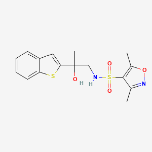 N-(2-(benzo[b]thiophen-2-yl)-2-hydroxypropyl)-3,5-dimethylisoxazole-4-sulfonamide