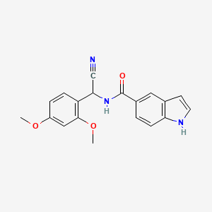 N-[cyano(2,4-dimethoxyphenyl)methyl]-1H-indole-5-carboxamide