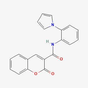 molecular formula C20H14N2O3 B2366590 2-oxo-N-(2-pyrrol-1-ylphenyl)chromene-3-carboxamide CAS No. 613659-98-6