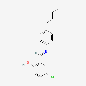 molecular formula C17H18ClNO B2366598 2-{(E)-[(4-丁基苯基)亚胺]甲基}-4-氯苯酚 CAS No. 1232822-68-2