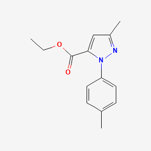 molecular formula C14H16N2O2 B2366603 Ethyl 3-methyl-1-p-tolyl-1H-pyrazole-5-carboxylate CAS No. 2080-80-0