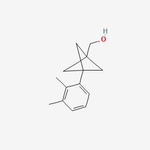 molecular formula C14H18O B2366605 [3-(2,3-Dimethylphenyl)-1-bicyclo[1.1.1]pentanyl]methanol CAS No. 2287286-92-2