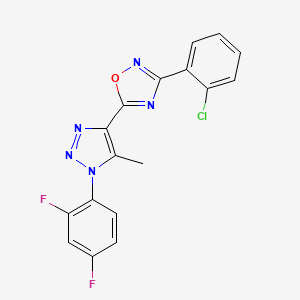 3-(2-Chlorophenyl)-5-[1-(2,4-difluorophenyl)-5-methyltriazol-4-yl]-1,2,4-oxadiazole