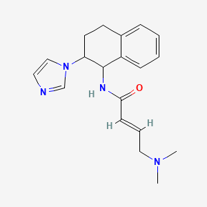 molecular formula C19H24N4O B2366613 (E)-4-(Dimethylamino)-N-(2-imidazol-1-yl-1,2,3,4-tetrahydronaphthalen-1-yl)but-2-enamide CAS No. 2411332-58-4