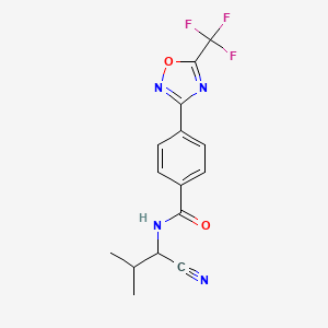N-(1-Cyano-2-methylpropyl)-4-[5-(trifluoromethyl)-1,2,4-oxadiazol-3-yl]benzamide