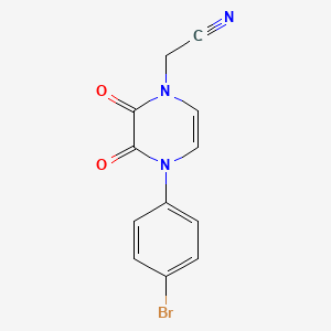 2-(4-(4-bromophenyl)-2,3-dioxo-3,4-dihydropyrazin-1(2H)-yl)acetonitrile
