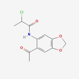 N-(6-acetyl-1,3-benzodioxol-5-yl)-2-chloropropanamide