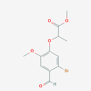 molecular formula C12H13BrO5 B2366646 Methyl 2-(5-bromo-4-formyl-2-methoxyphenoxy)propanoate CAS No. 879180-61-7