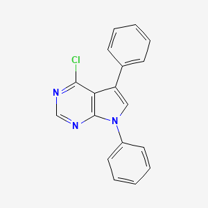 molecular formula C18H12ClN3 B2366647 4-Chloro-5,7-diphenyl-7H-pyrrolo[2,3-d]pyrimidine CAS No. 287177-10-0