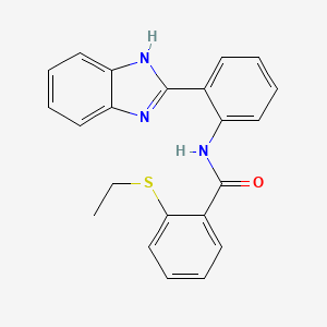 molecular formula C22H19N3OS B2366665 N-(2-(1H-benzo[d]imidazol-2-yl)phenyl)-2-(ethylthio)benzamide CAS No. 898458-75-8