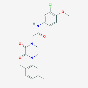 N-(3-chloro-4-methoxyphenyl)-2-[4-(2,5-dimethylphenyl)-2,3-dioxopyrazin-1-yl]acetamide