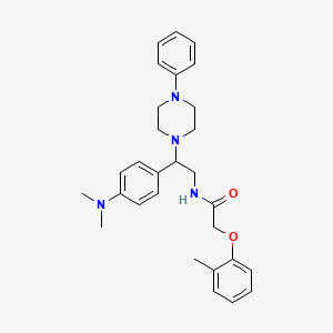 molecular formula C29H36N4O2 B2366677 N-(2-(4-(dimethylamino)phenyl)-2-(4-phenylpiperazin-1-yl)ethyl)-2-(o-tolyloxy)acetamide CAS No. 946286-69-7