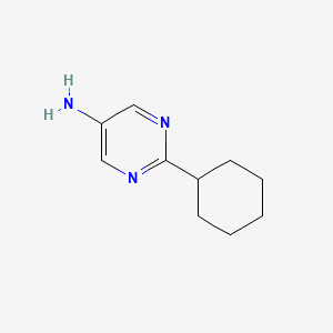 molecular formula C10H15N3 B2366678 2-Cyclohexylpyrimidin-5-amine CAS No. 1094246-41-9
