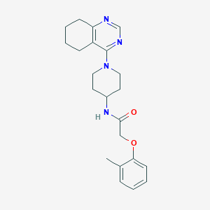 molecular formula C22H28N4O2 B2366679 N-(1-(5,6,7,8-tetrahydroquinazolin-4-yl)piperidin-4-yl)-2-(o-tolyloxy)acetamide CAS No. 2034408-38-1