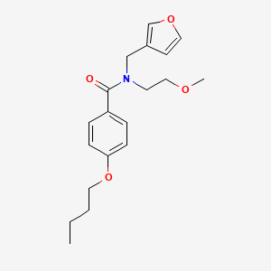 molecular formula C19H25NO4 B2366682 4-butoxy-N-(furan-3-ylmethyl)-N-(2-methoxyethyl)benzamide CAS No. 1421498-71-6