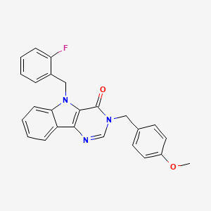 5-(2-fluorobenzyl)-3-(4-methoxybenzyl)-3H-pyrimido[5,4-b]indol-4(5H)-one