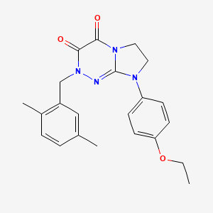 molecular formula C22H24N4O3 B2366688 2-(2,5-dimethylbenzyl)-8-(4-ethoxyphenyl)-7,8-dihydroimidazo[2,1-c][1,2,4]triazine-3,4(2H,6H)-dione CAS No. 941996-45-8