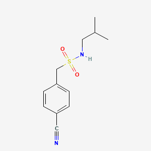 molecular formula C12H16N2O2S B2366689 1-(4-cyanophenyl)-N-(2-methylpropyl)methanesulfonamide CAS No. 923105-87-7