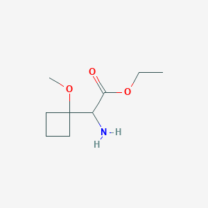molecular formula C9H17NO3 B2366698 Ethyl 2-amino-2-(1-methoxycyclobutyl)acetate CAS No. 2248260-74-2