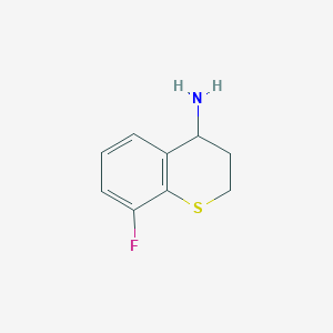 molecular formula C9H10FNS B2366741 8-fluoro-3,4-dihydro-2H-1-benzothiopyran-4-amine CAS No. 901273-36-7