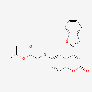 molecular formula C22H18O6 B2366761 Methylethyl 2-(4-benzo[d]furan-2-yl-2-oxochromen-6-yloxy)acetate CAS No. 898415-81-1