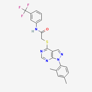 2-((1-(2,4-dimethylphenyl)-1H-pyrazolo[3,4-d]pyrimidin-4-yl)thio)-N-(3-(trifluoromethyl)phenyl)acetamide